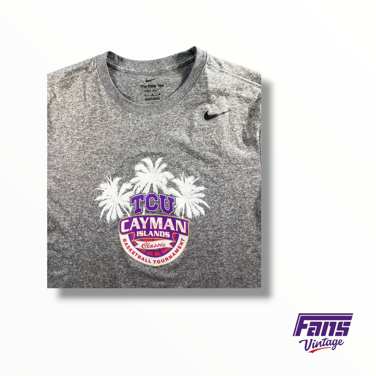 TCU Team Issued Basketball ‘Cayman Islands’ Tournament Dri-Fit Nike Tee