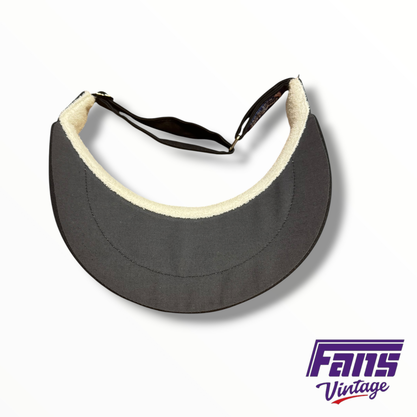 TCU Baseball Coach Custom Black Vintage Frogs Visor