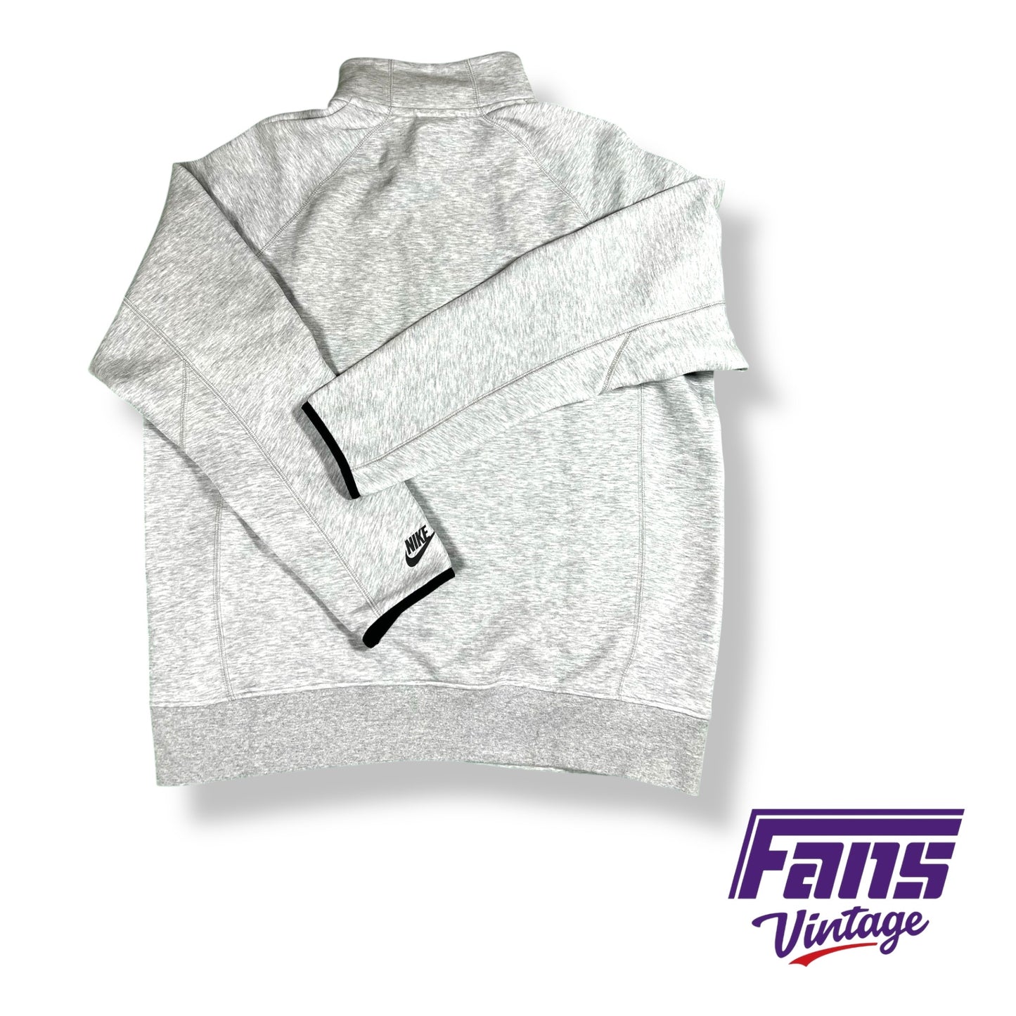 TCU Men’s Basketball team issued Premium Nike Sportswear Tech quarter zip sweater with rubber logo patch