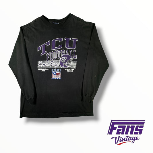 Vintage TCU Football Houston Bowl Long Sleeve Shirt
