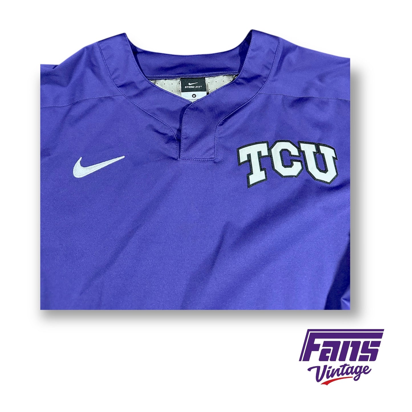 TCU Baseball Player Exclusive Nike Storm Fit Premium Post Season Dugout Jacket