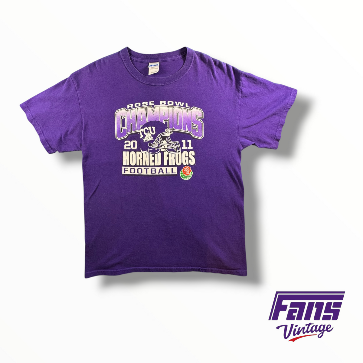 Vintage TCU Rose Bowl Champions Helmet Tee