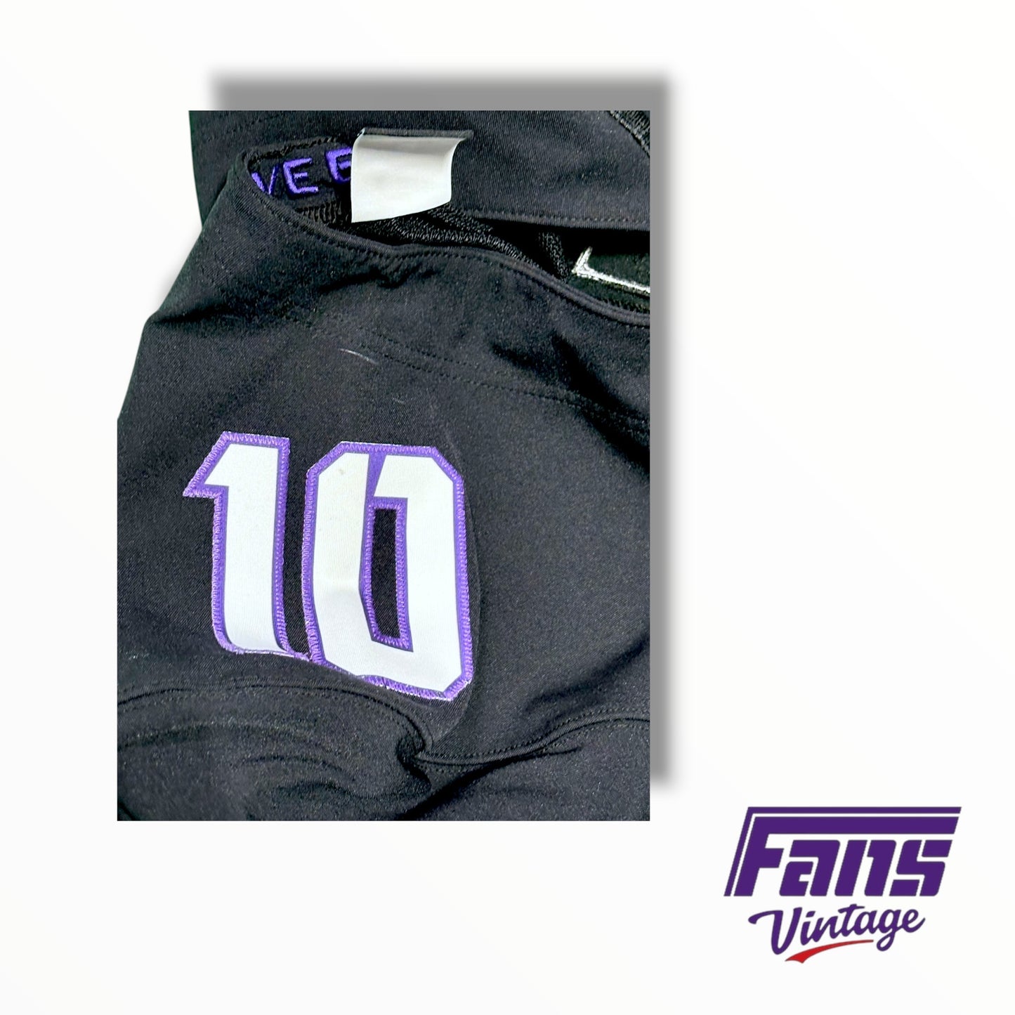 TCU Nike Football Game Worn Blackout Jersey #10
