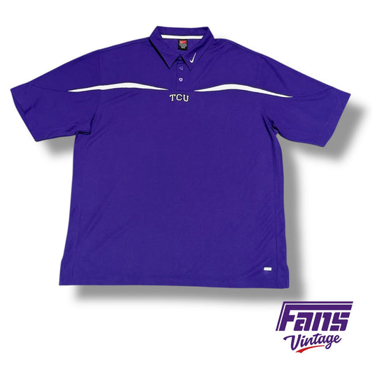 Vintage TCU Y2K Era - Nike Dri-Fit Team Issued Coach’s Sideline Polo - New with Original Nike Tags!