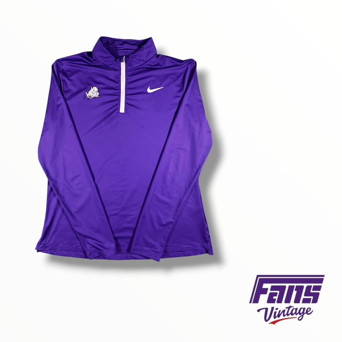 TCU Nike Team Issued Women’s Purple Striped Quarter-Zip