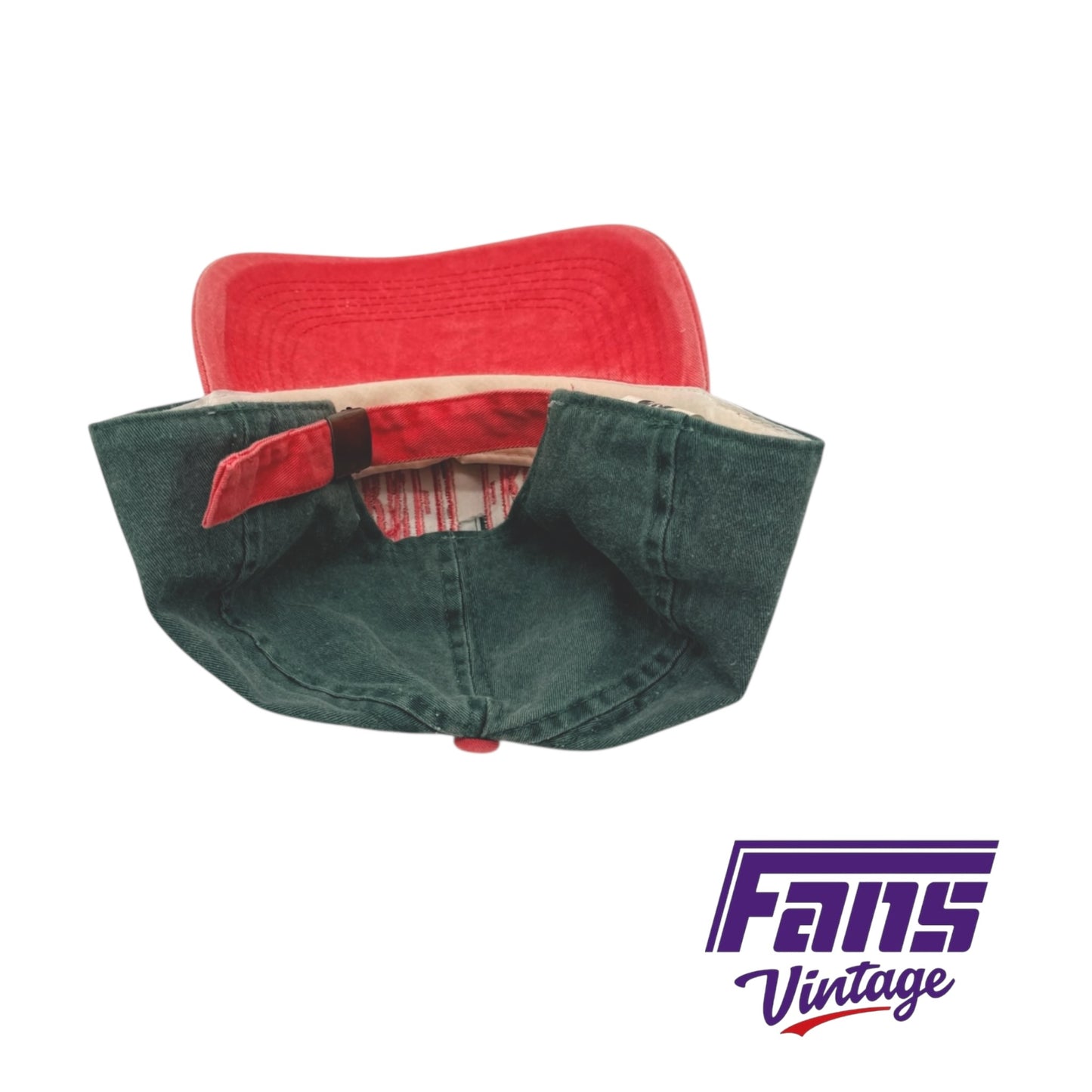 RARE! 90s Vintage TCU Horned Frogs Unique Denim Look Hat