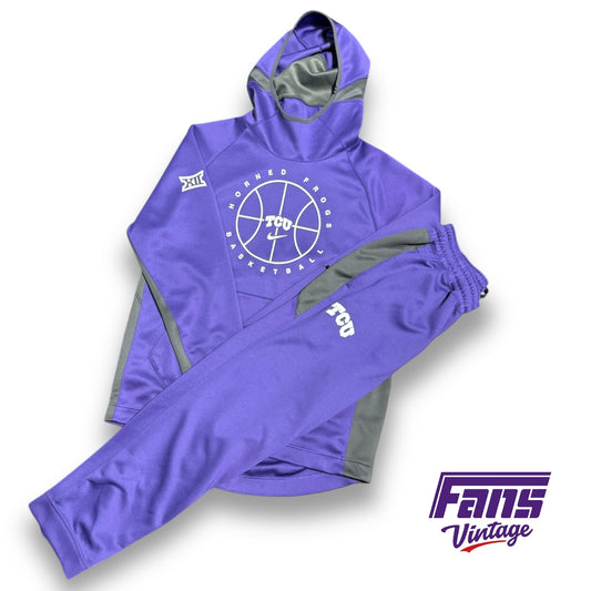 TCU Nike Team Issued Basketball Unique Custom Nike “Showtime” Travel Set – Hoodie and Pants