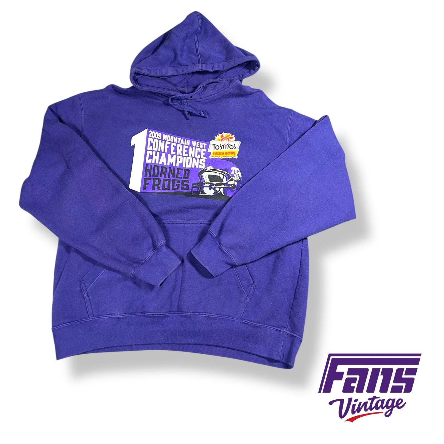 Vintage 2009 TCU Football Mountain West Champions  Fiesta Bowl Hoodie