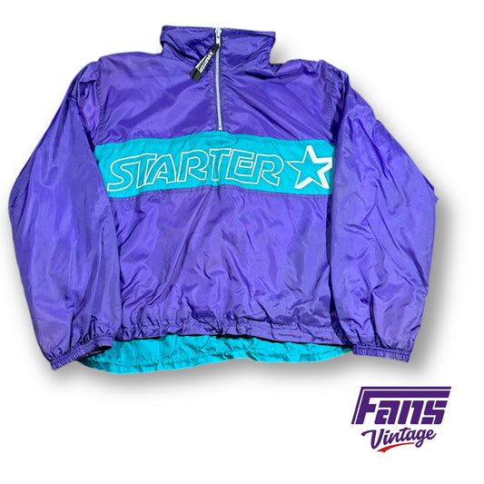 90's Vintage Starter Quarter Zip Pullover - Hideaway Hood