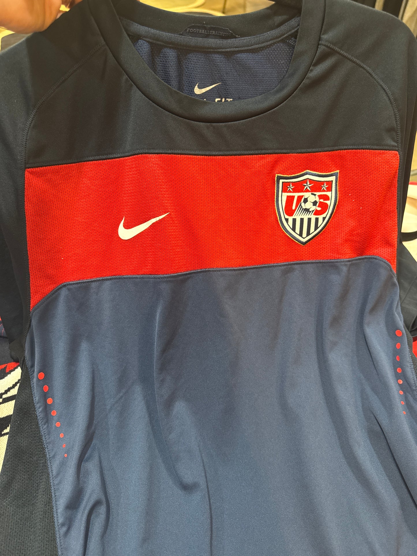 US Soccer USMNT Nike Total 90 Awesome 3 color team pre game training jersey 2010