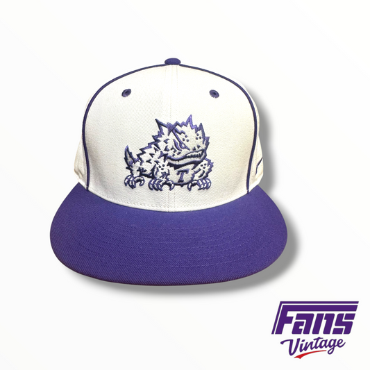 TCU Baseball Team-Issued Nike Block T Letterman Game Fitted Hat