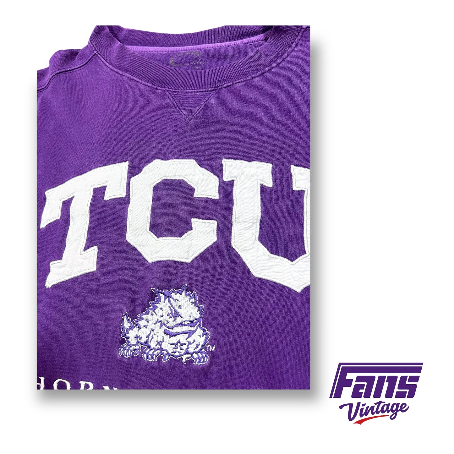 RAD Y2K Vintage TCU Crewneck Sweater - Cool Sun faded look!