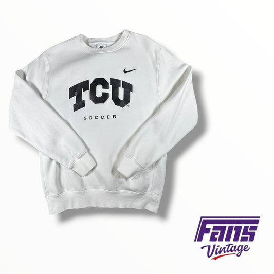 TCU Soccer Nike Team Issued Whiteout Crewneck Sweater