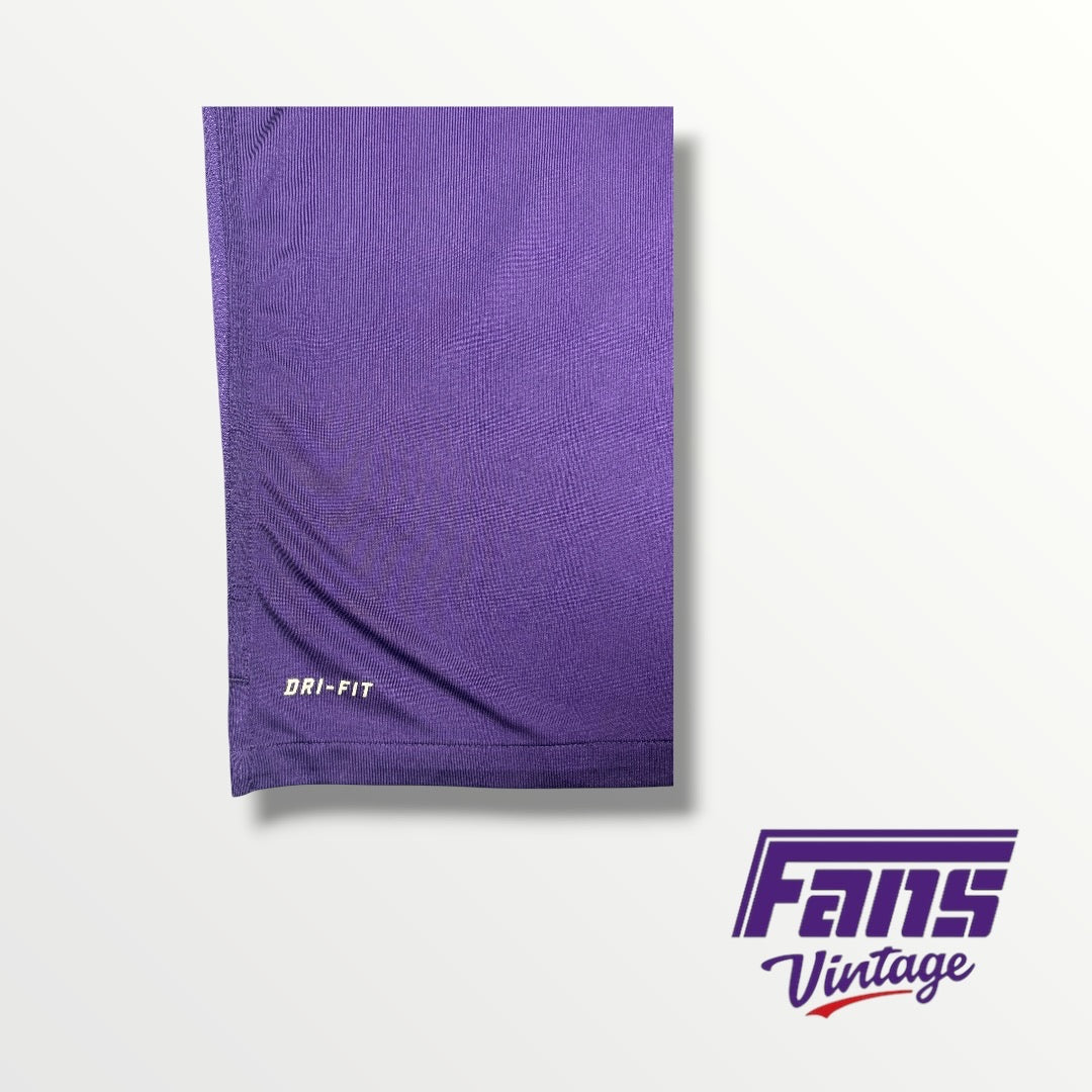 TCU Football Nike Dri-Fit Collared Shirt with Big 12 Logo on Sleeve