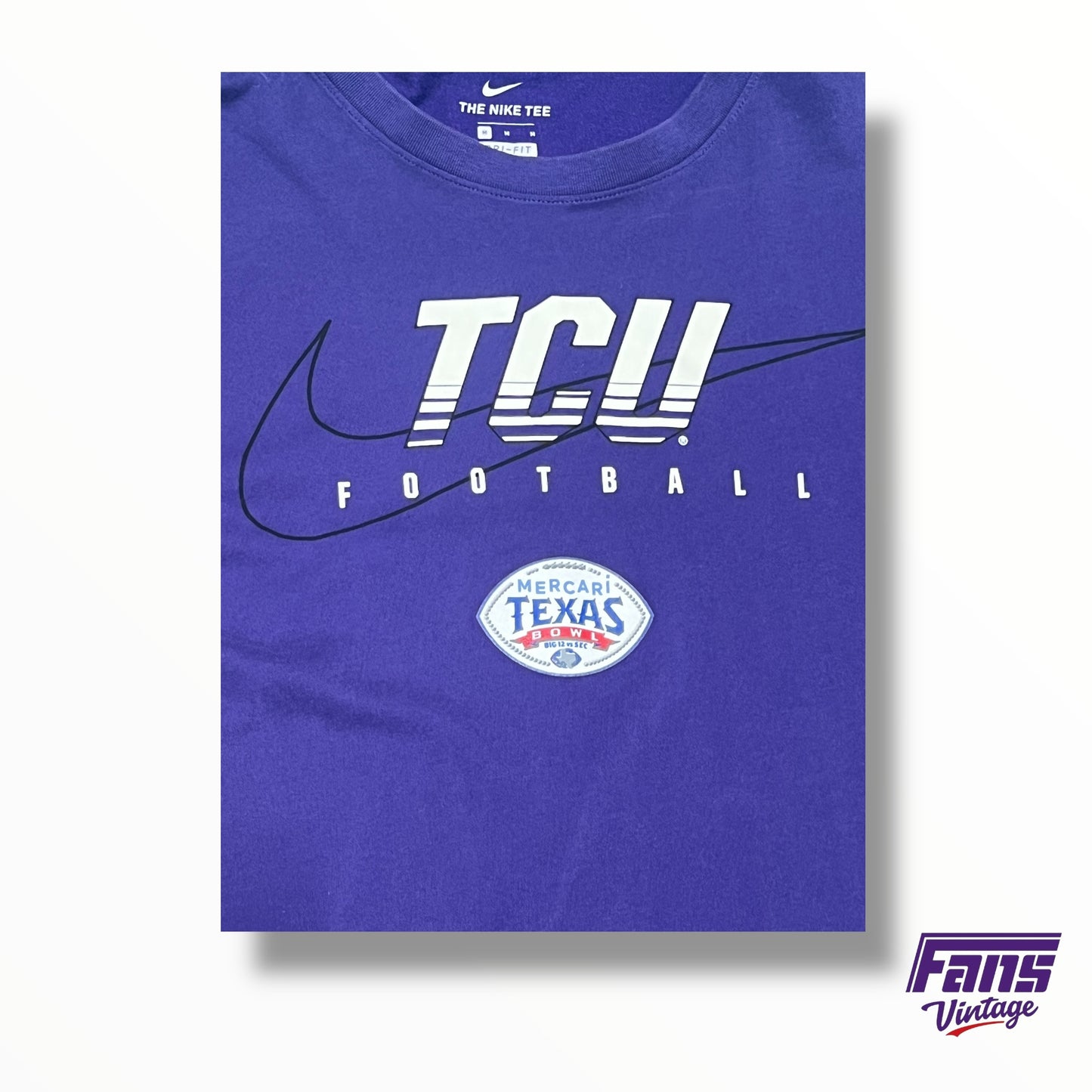 TCU Football Nike Team Issued Mercari Texas Bowl T-Shirt