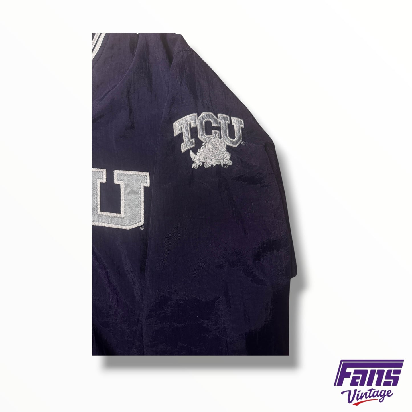 Y2K Vintage TCU Windbreaker Style Champion Pullover with Premium Details