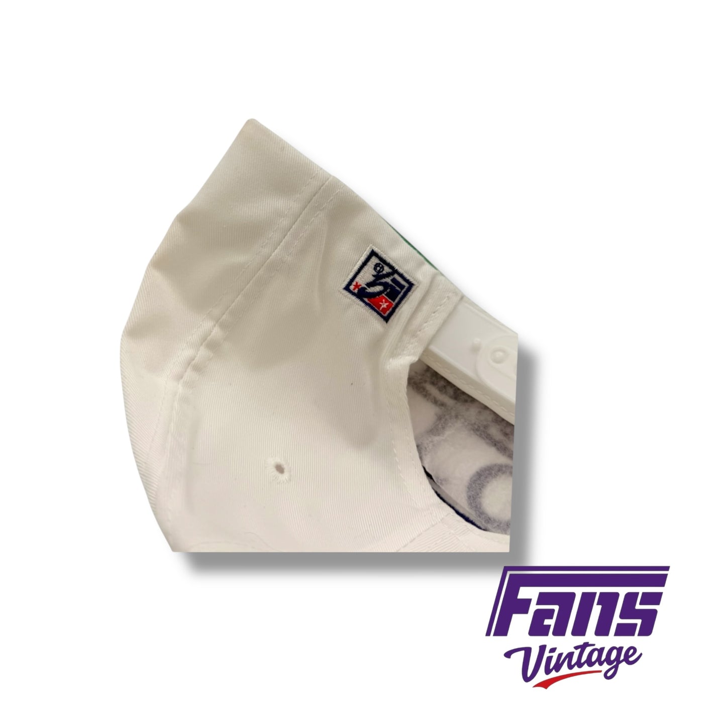 RARE 90s Vintage TCU white ‘The Game’ SnapBack hat with Split Bar Logo