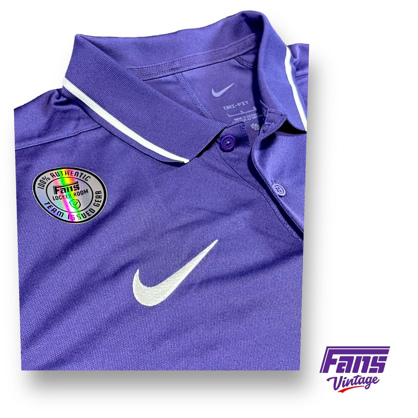 TCU Football Nike Team Issue Lightweight Drifit Sideline Polo