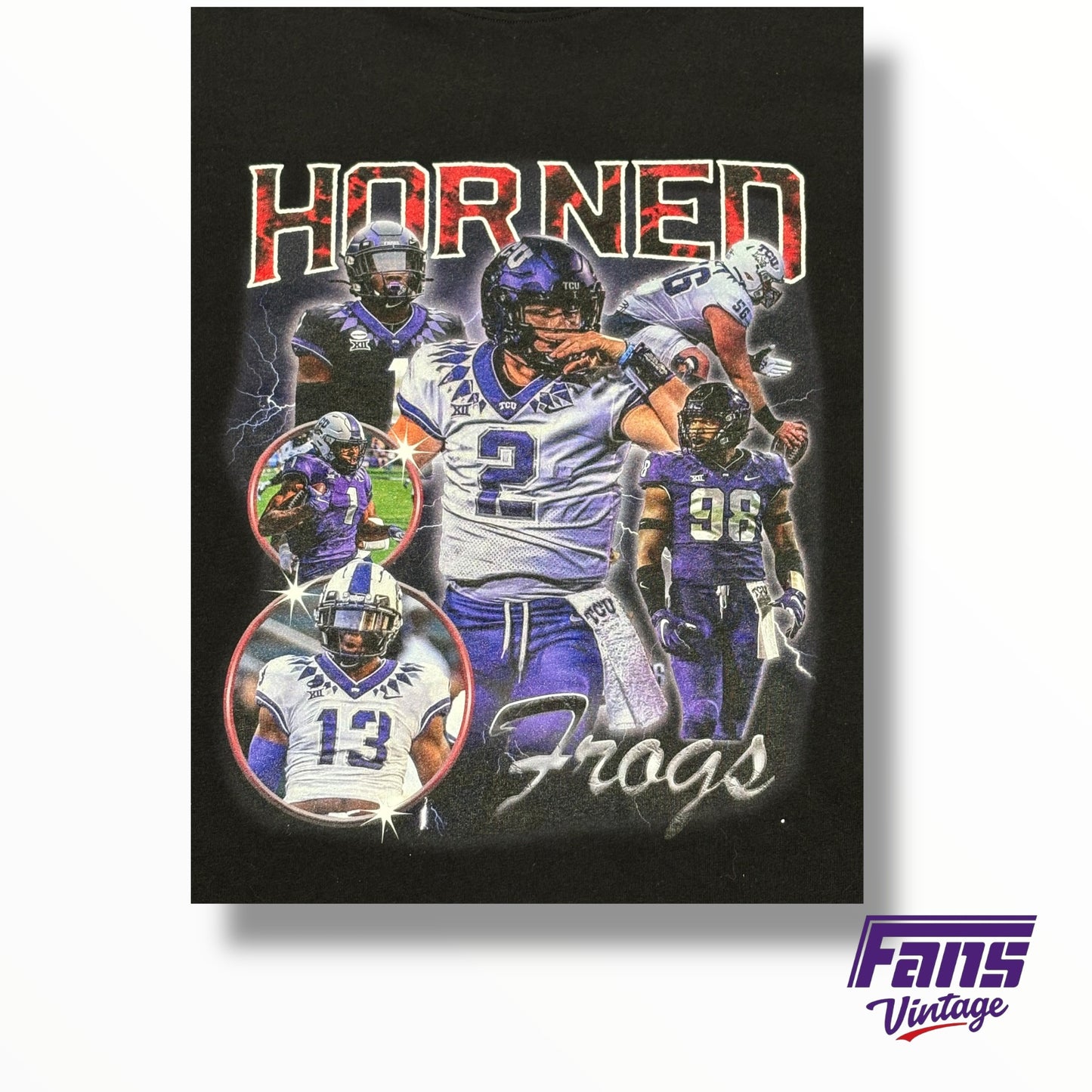 Rare! TCU Football Team Custom Streetwear Style Tee