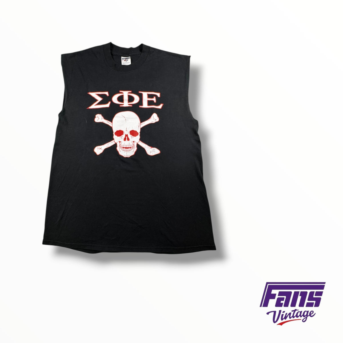 Vintage TCU Fraternity Sigma Phi Epsilon Double Sided Cutoff Cotton Tank