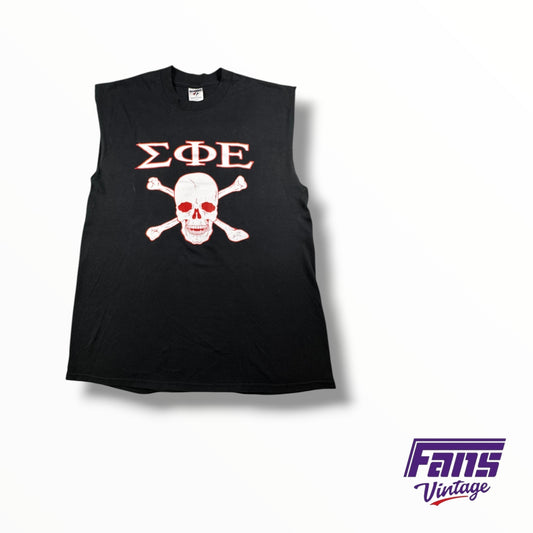 Vintage TCU Fraternity Sigma Phi Epsilon Double Sided Cutoff Cotton Tank