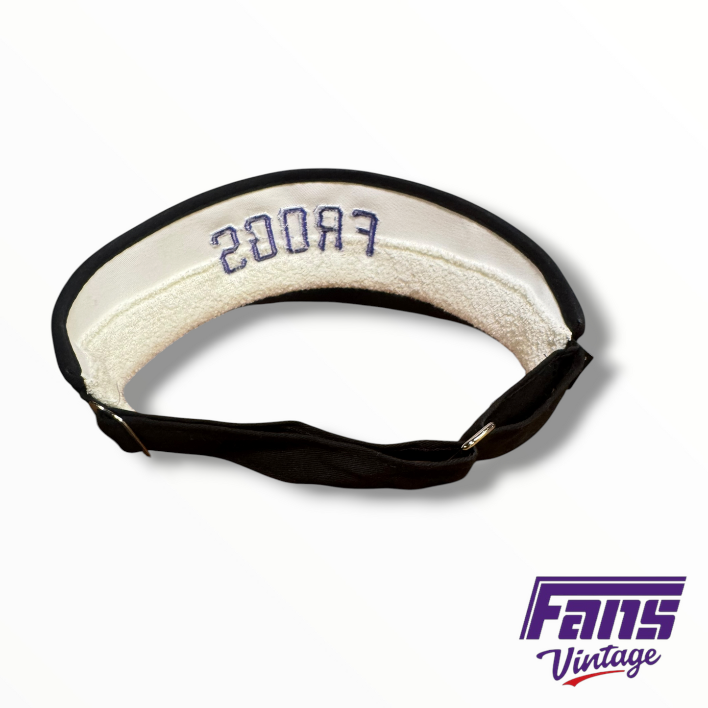 TCU Baseball Coach Custom Black Vintage Frogs Visor
