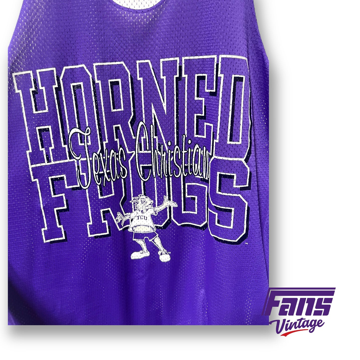 INSANE 90s Vintage TCU Basketball Jersey - Rare Horned Frog Logo!