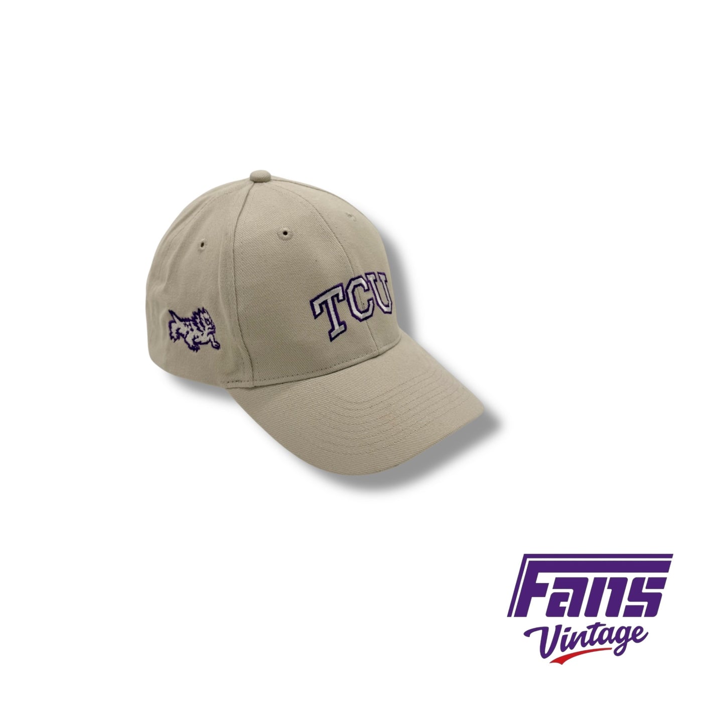 TCU Y2K Unique Funky Frog logo twill strapback golf hat