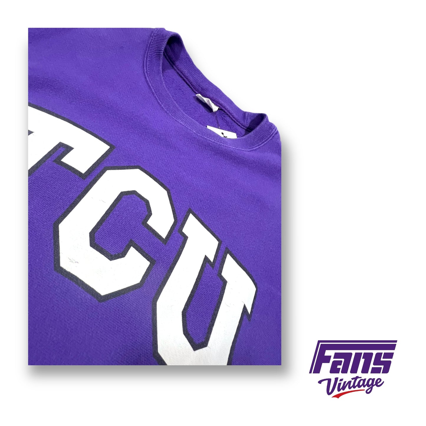 RARE Vintage TCU Purple Reverse Weave Champion Crewneck Sweatshirt