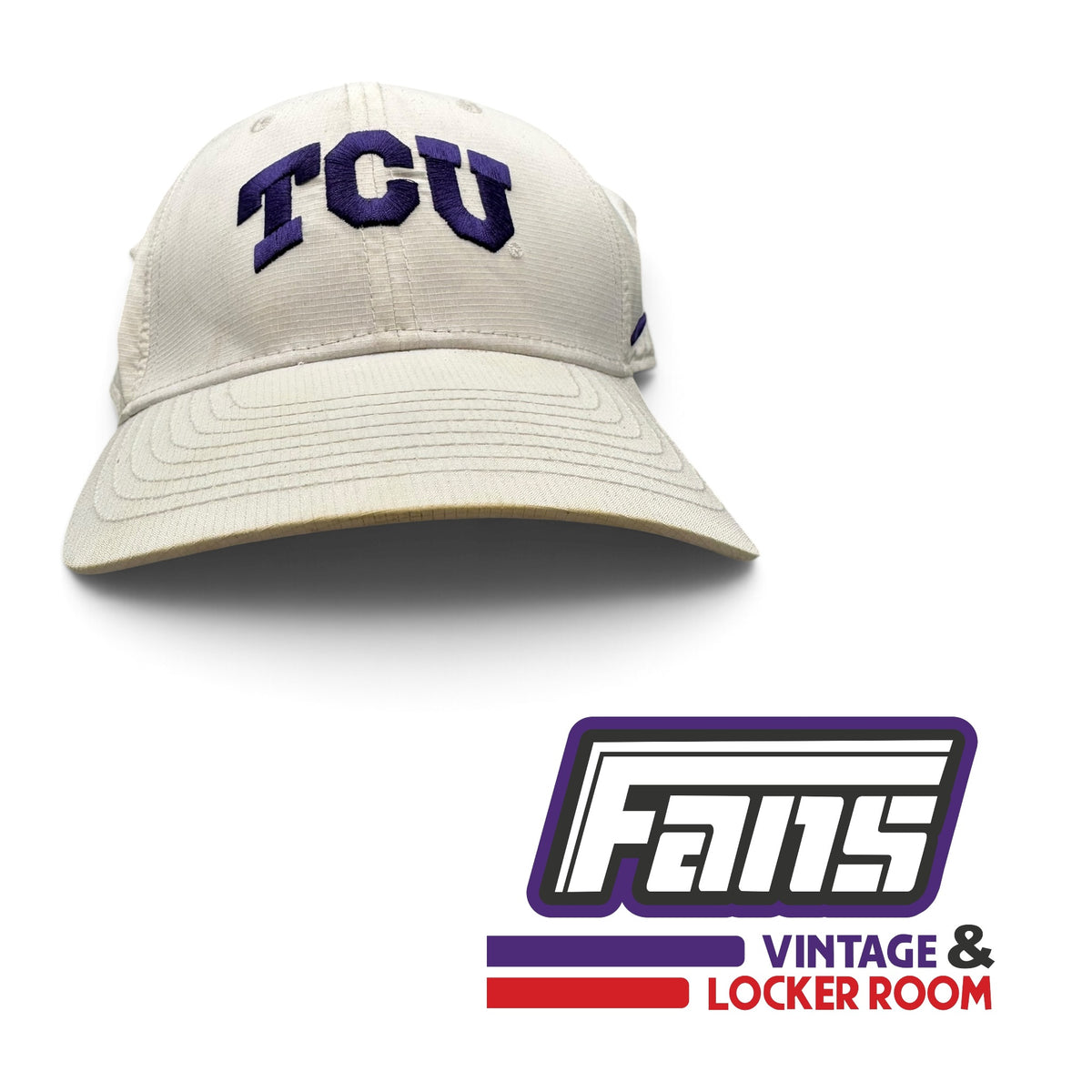 TCU Team Issued Nike Drifit White On Field Strapback Hat