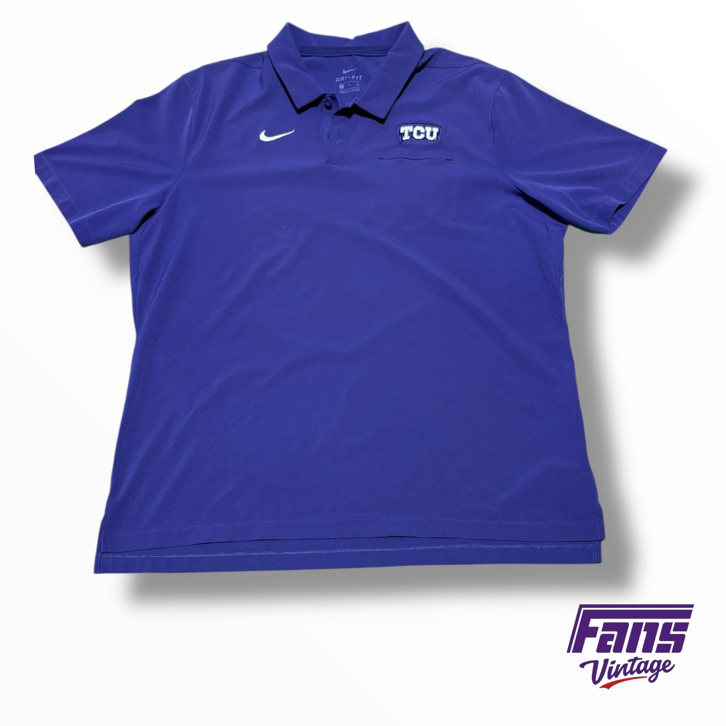TCU Nike Football Team Issue Sideline Premium Matte Polo