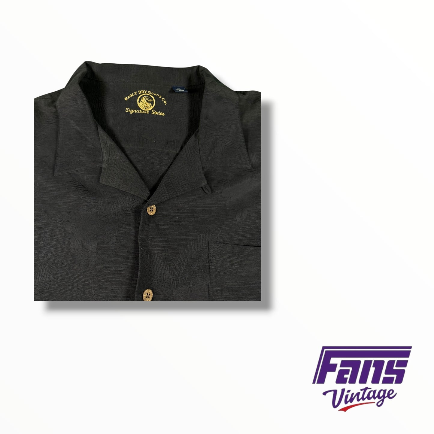 Vintage TCU Black Hawaiian Shirt