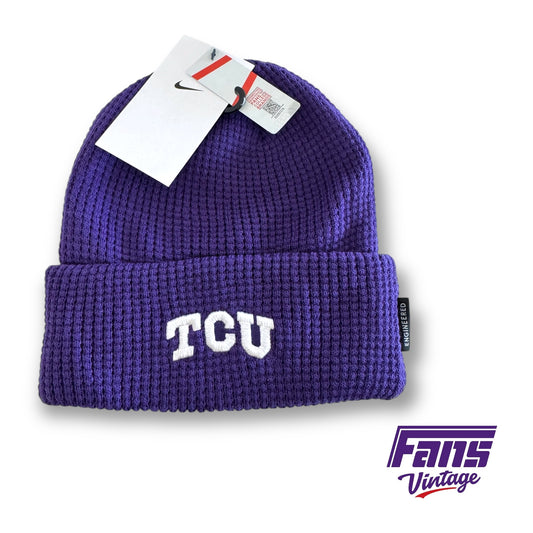 TCU Nike Waffle Knit Beanie - New With Original Tags