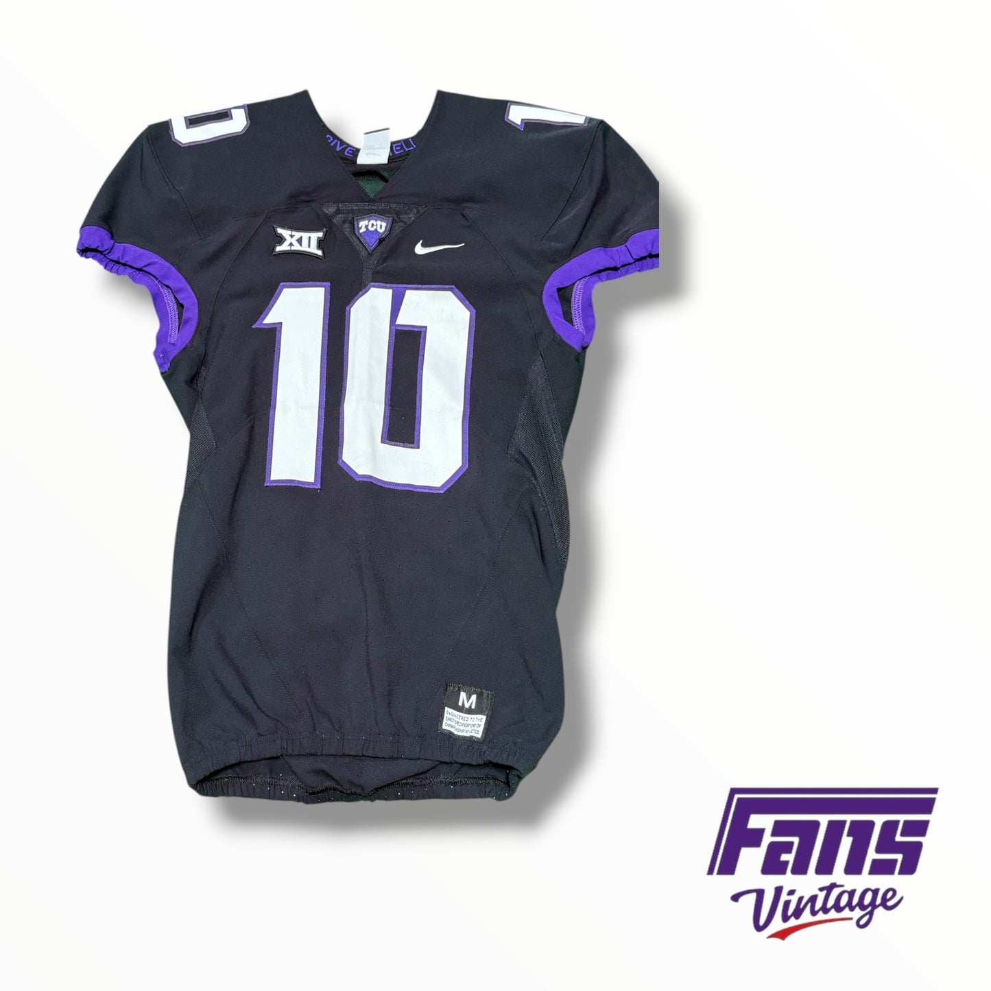 TCU Nike Football Game Worn Blackout Jersey #10