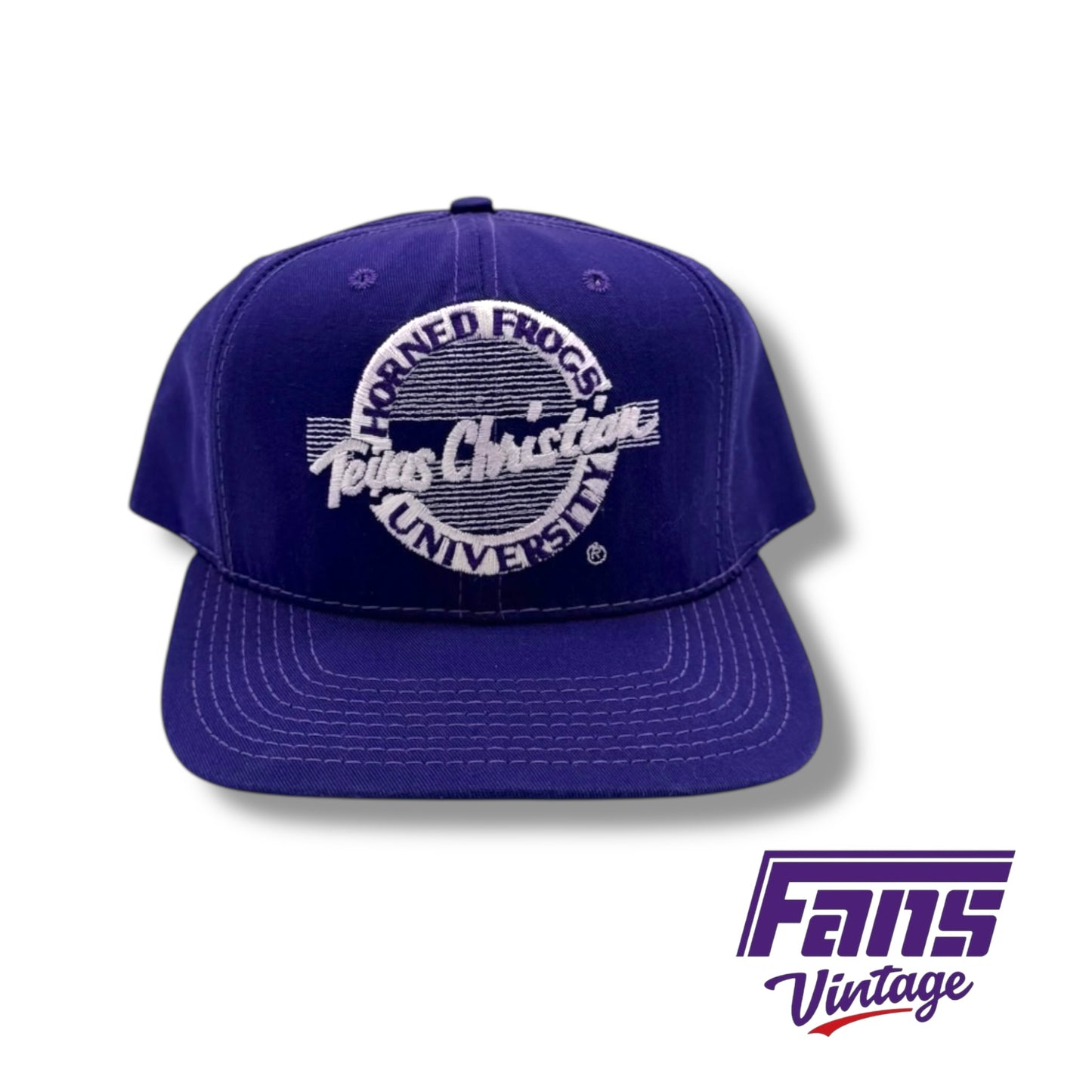 RARE! Vintage TCU Early 90s Edition ‘The Game’ Circle Logo Texas Christian Snapback