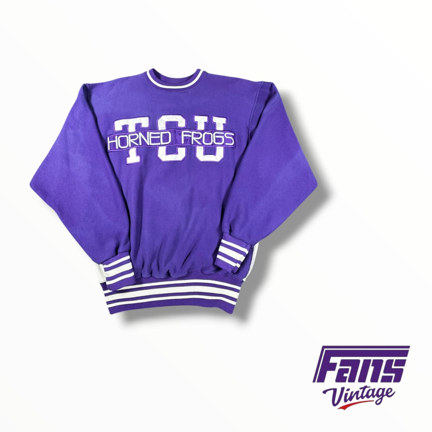 80s Vintage TCU Multi Logo Crewneck
