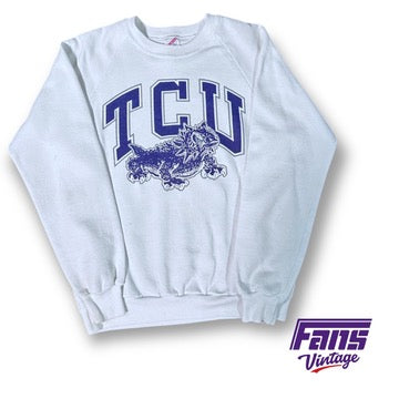 80s Vintage Raglan Style TCU Crewneck