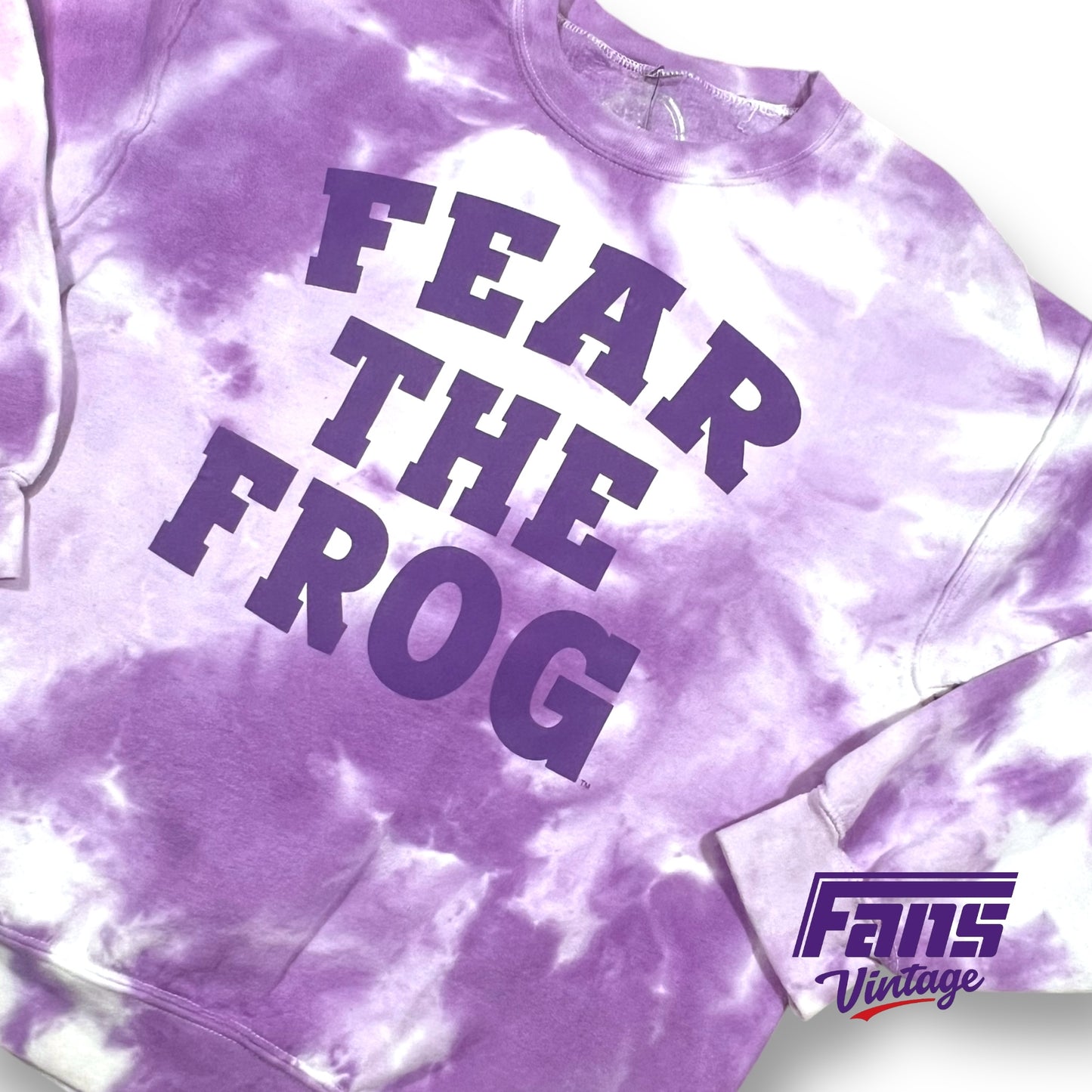 TCU Tie Dye “FEAR THE FROG” Crewneck Sweater