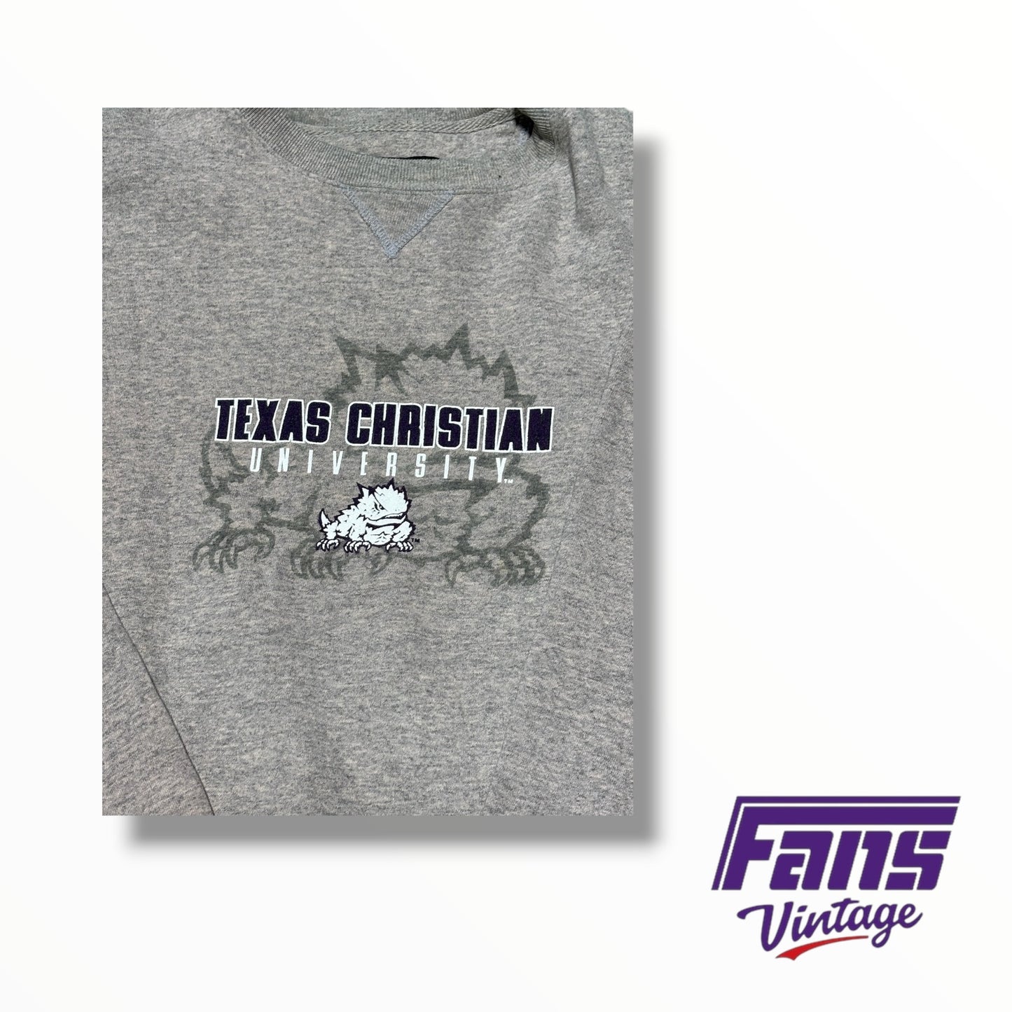 TCU Vintage Y2K Style Crewneck Sweater