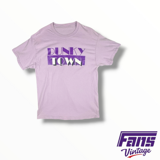 TCU Basketball Team Custom “Dunky Town” Miami Vice Light Purple Tee