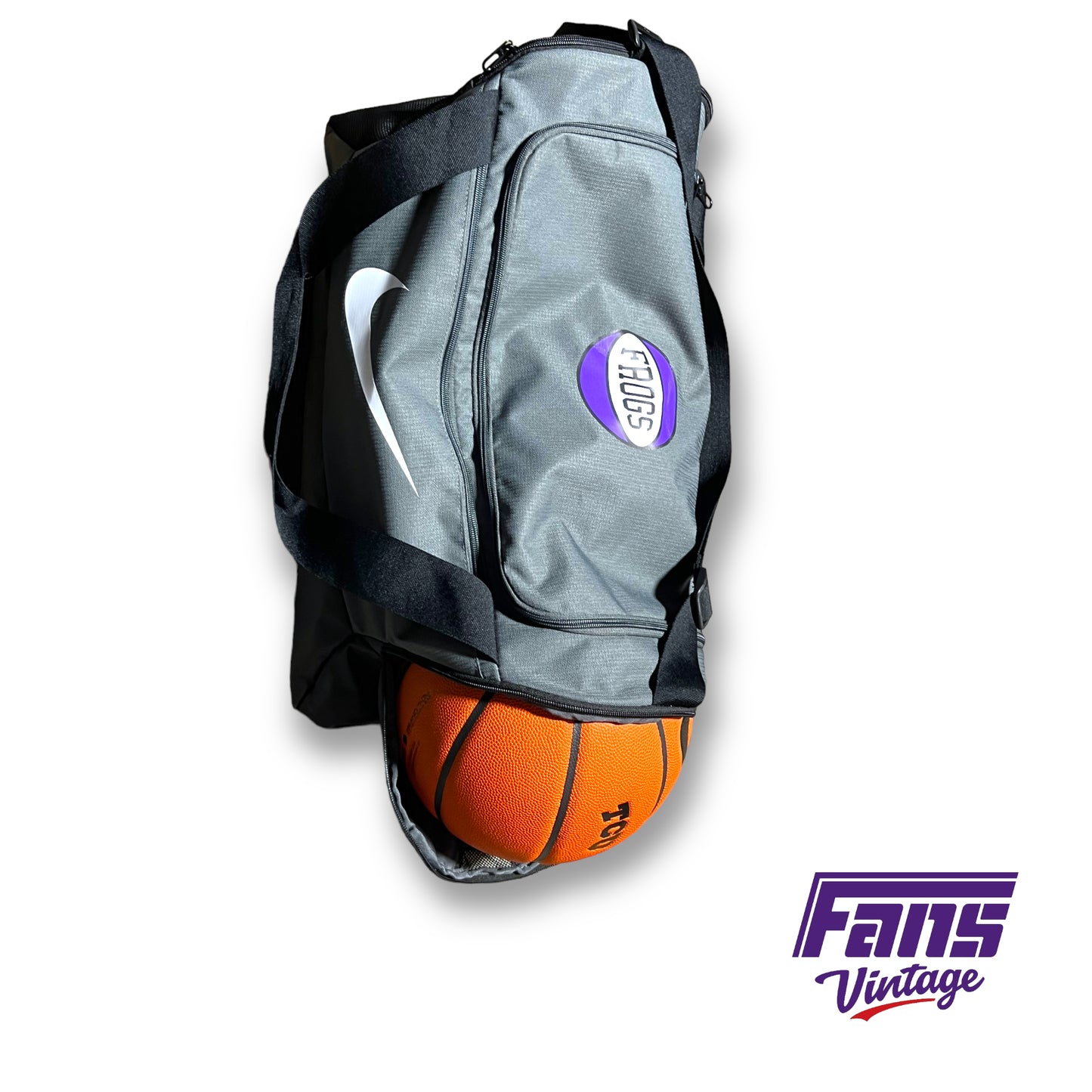 TCU Basketball Team Issued Retro Logo Duffel Backpack