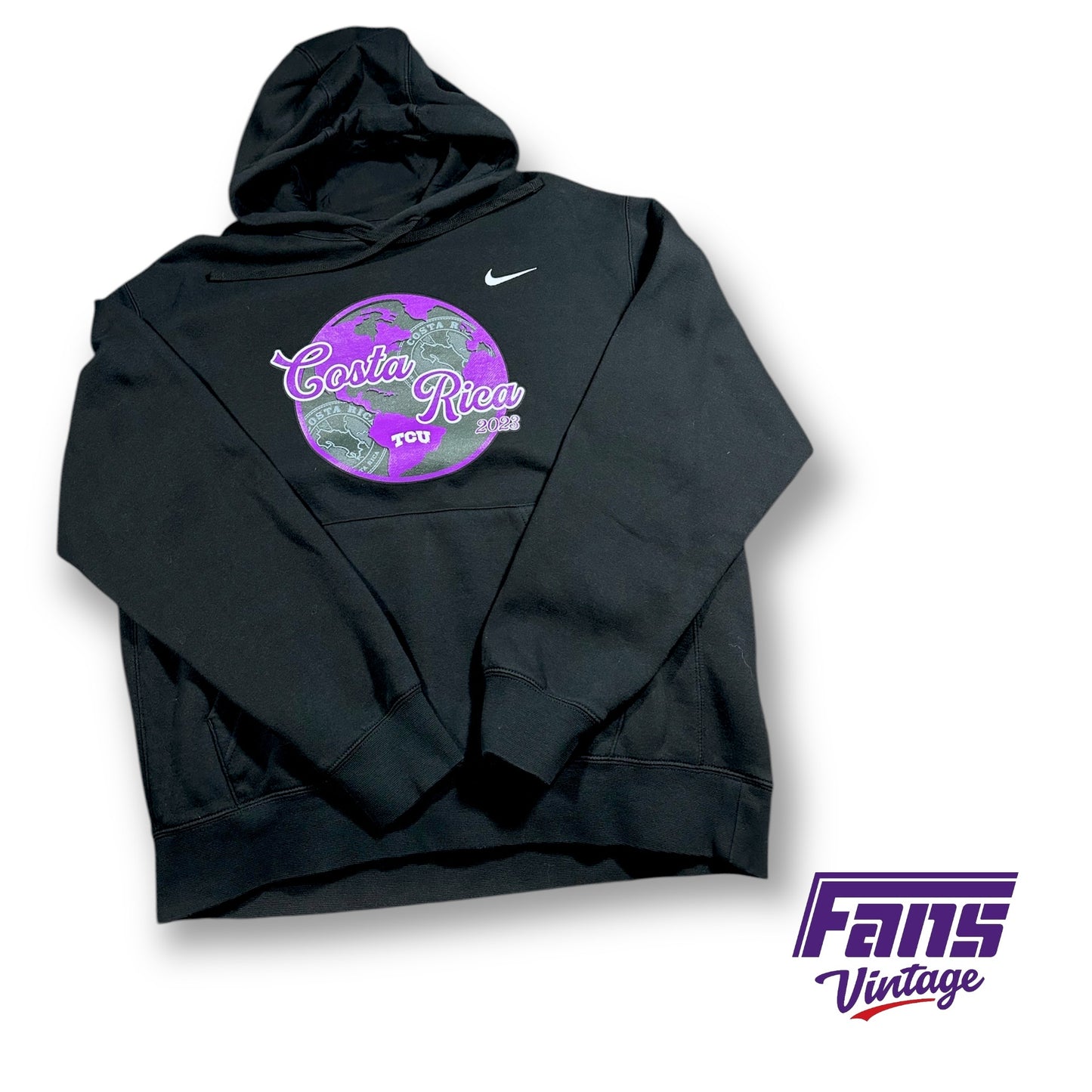 Team Exclusive TCU Women's Basketball Nike Hoodie - Costa Rica “Frogs Abroad” Design