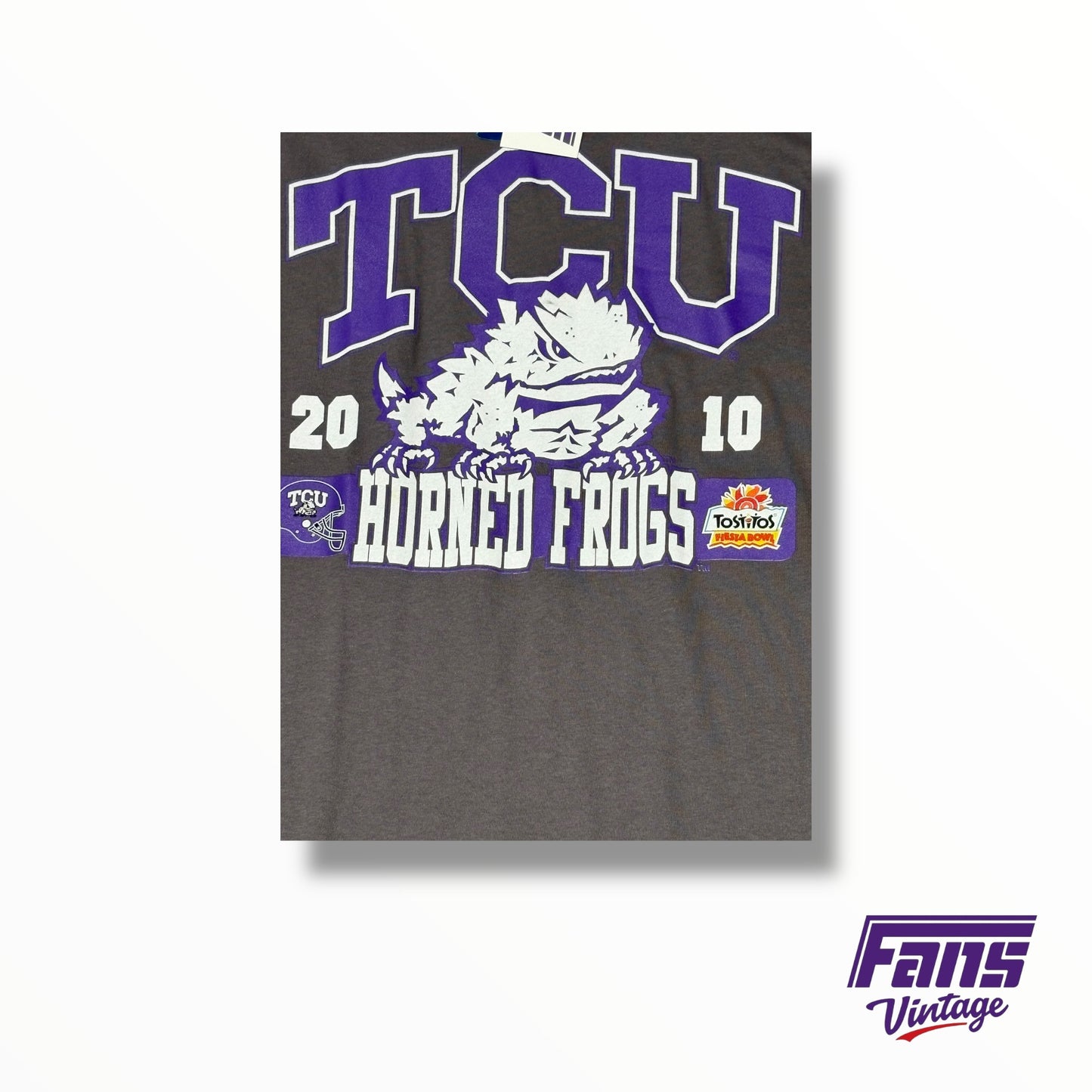 Vintage TCU Football 2010 Tostitos Fiesta Bowl shirt with large graphic print! New with Tags!