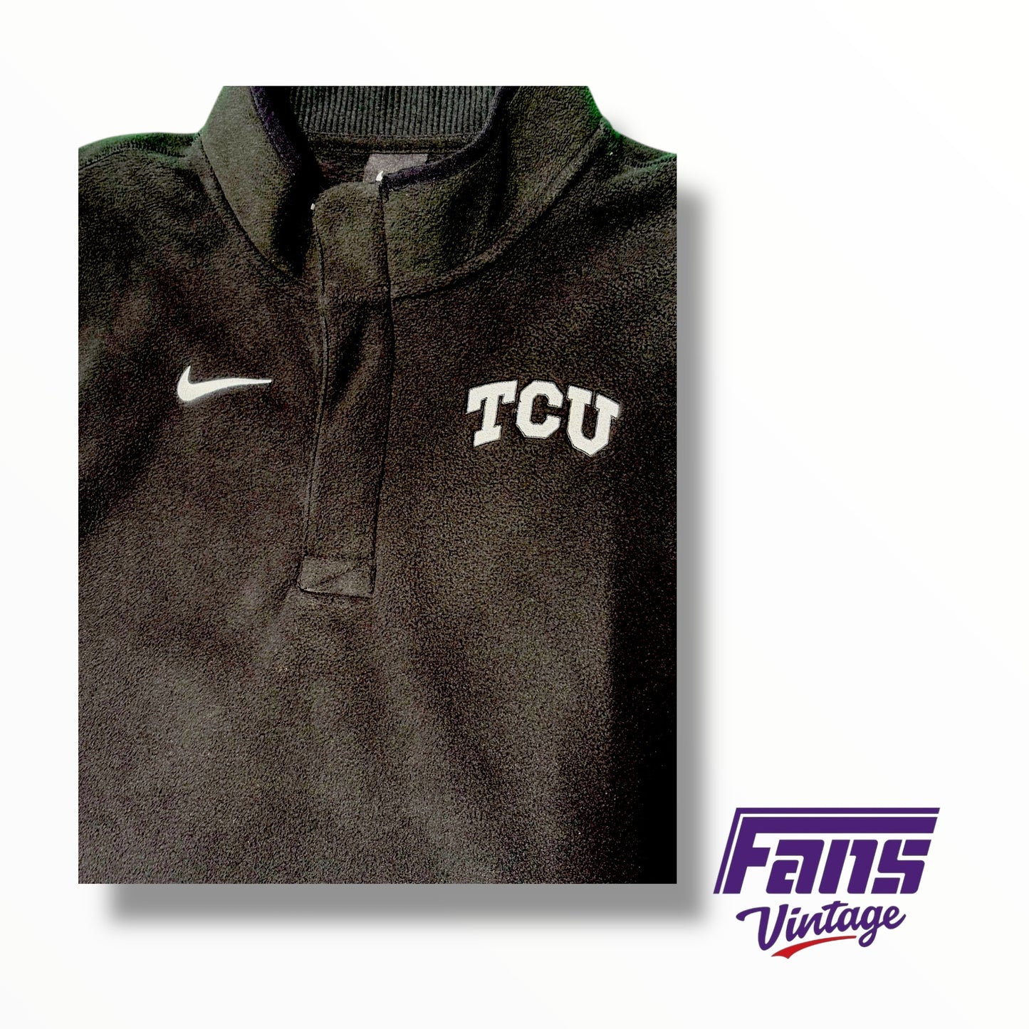 Rare! TCU Nike Coach Issued Fleece Sideline Pullover Vest