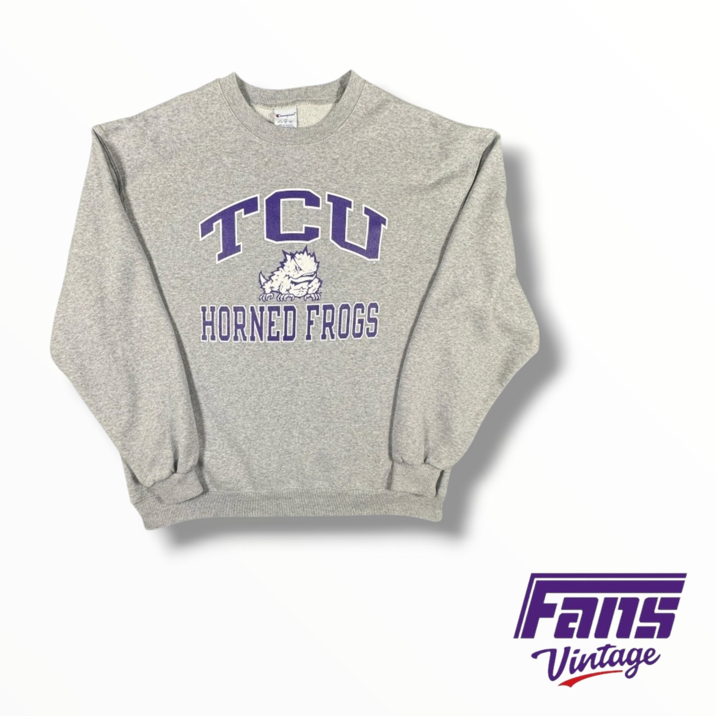 Vintage Throwback TCU Horned Frogs Champion Crewneck Sweater
