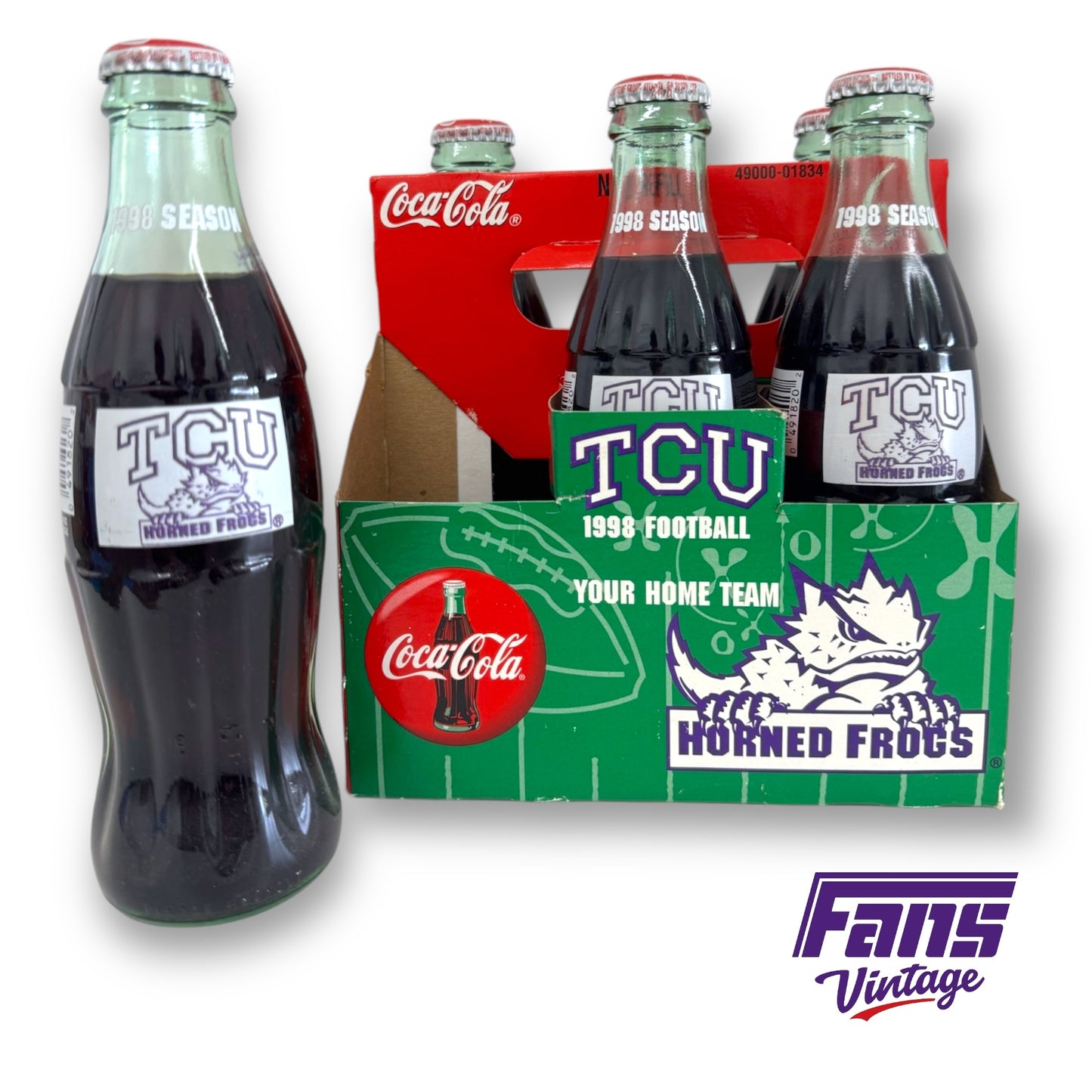 WOW! TCU Football 1998 Season Commemorative Coca-Cola 6 Pack - New & Intact Set from former AD!