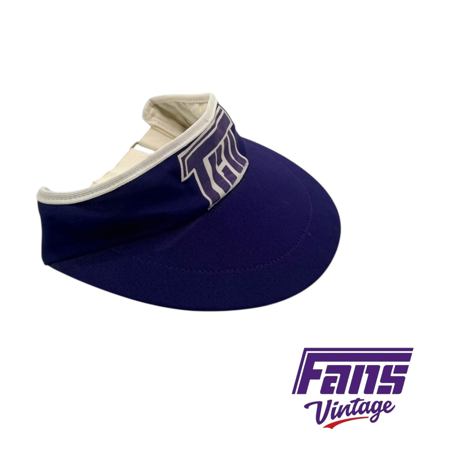 RARE! Vintage TCU ‘Flying T’ visor with unique logo appliqué