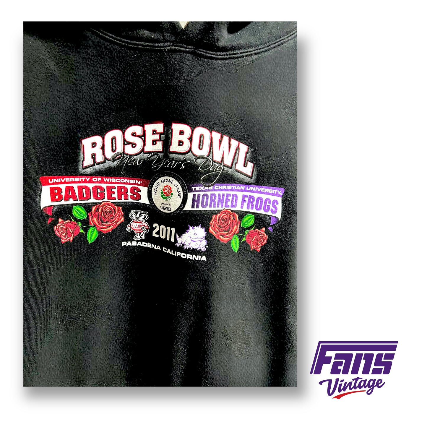 TCU Rose Bowl hoodie - Insane GIANT Graphics!