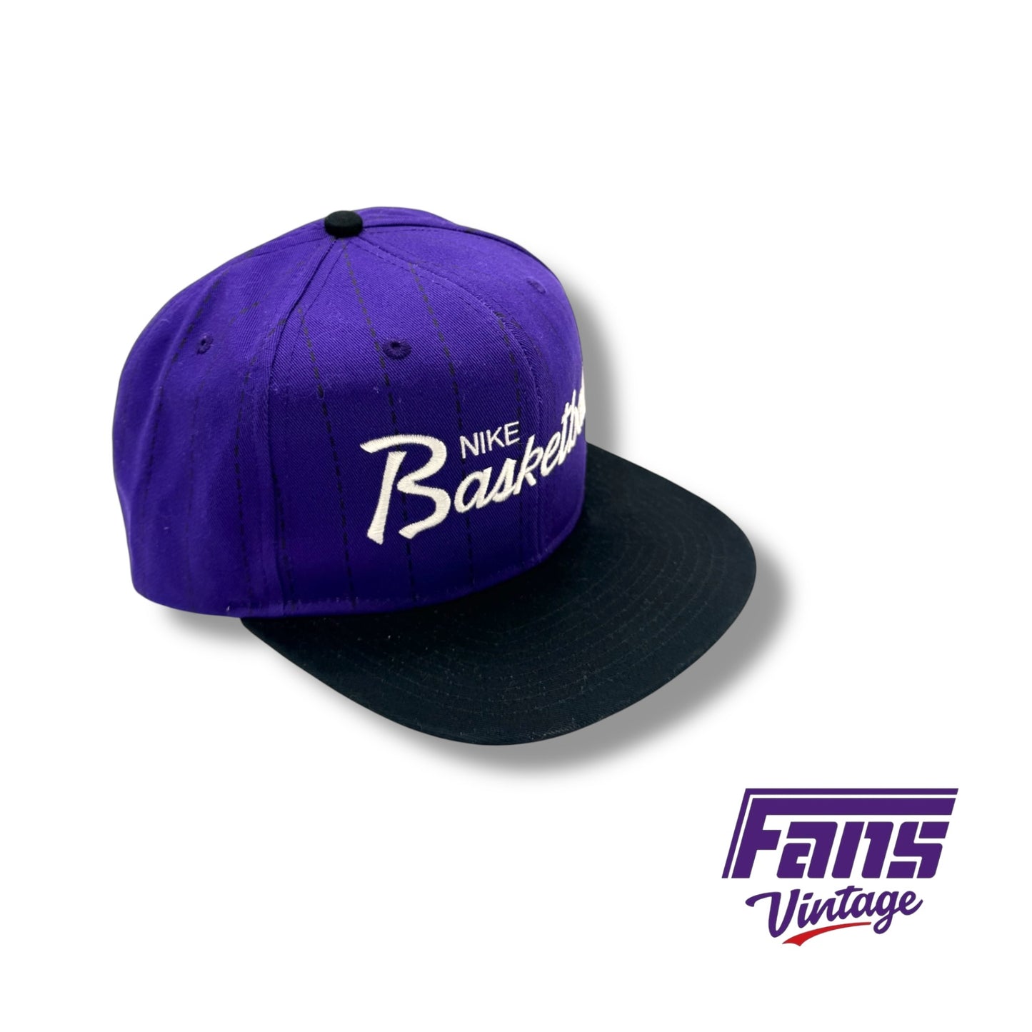 RARE TCU Nike Team Issued Player Exclusive Basketball 90s Style Sports Specialties Script Flatbrim SnapBack Hat