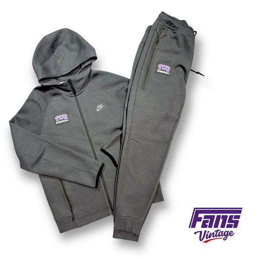 RARE! TCU Basketball Player Exclusive Nike Sportswear Tech Travel Set with Awesome Rubber Logo Patches